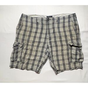 Tommy Hilfiger Plaid Cargo Shorts Men's Size 44 Gray